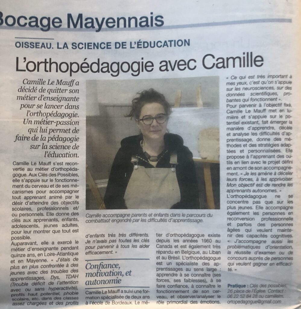article du Courrier de la Mayenne